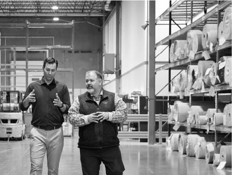 Ray Wang and Travis Foltz of Saw Mill in conversation with Brad Rasa of Rasa Floors